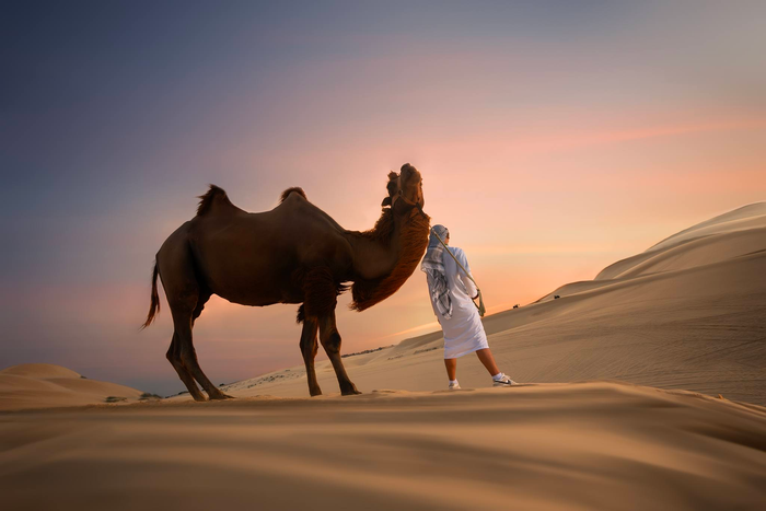 Hoá trang và cưỡi lạc đà cũng mang đến cho du khách những bức ảnh sống ảo 'đỉnh của chóp'.
