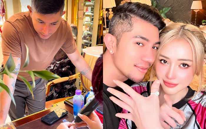 Lương Bằng Quang mua nhẫn kim cương cầu hôn Ngân 98.