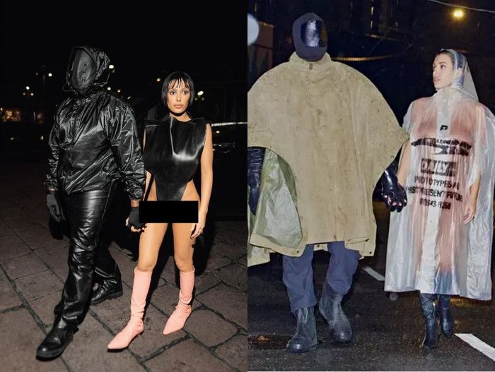 Vợ nam rapper thường xuất hiện với phong cách 'mặc như không'. 