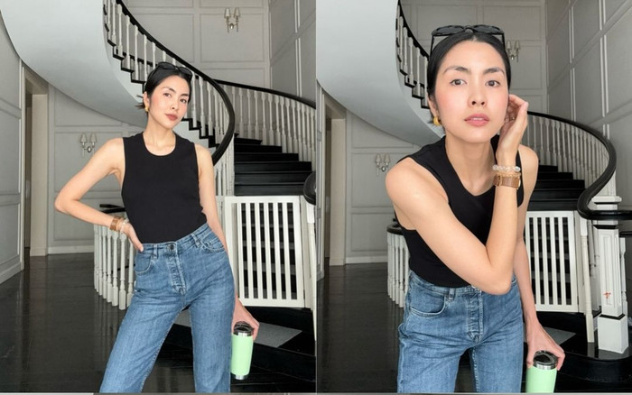 Tăng Thanh Hà sáng bừng phong thái 'hào môn' từ bản phối đơn giản Ảnh 2