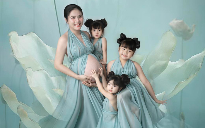 Vân Trang khoe ảnh mang bầu lần 3, con gái không tin Ảnh 2