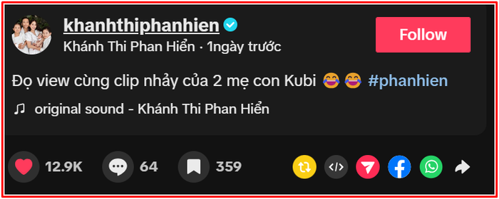 Liệu Phan Hiển có chiến thắng được Khánh Thi và con trai trong cuộc chiến 'đọ view' này? 