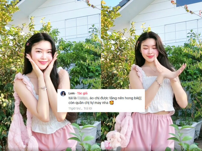 Con gái Quyền Linh có tài lẻ là thiết kế thời trang. Ảnh chụp màn hình