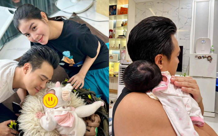 Hình ảnh mới nhất của Kha Ly bên cạnh Thanh Duy và con gái Lita. Ảnh: FBNV