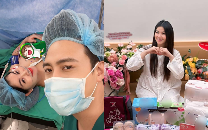 Kha Ly trong khoảng thời gian ở bệnh viện sau khi sinh con. Ảnh: FBNV