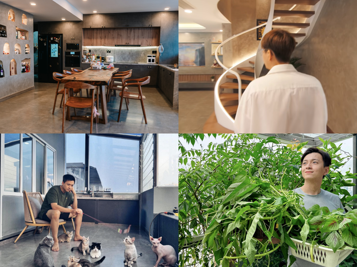 Một vài góc bên trong penthouse 270m2 của Ngô Kiến Huy. 