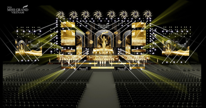 Sân khấu chung kết Miss Grand Vietnam 2024 được đầu tư hoành tráng. 