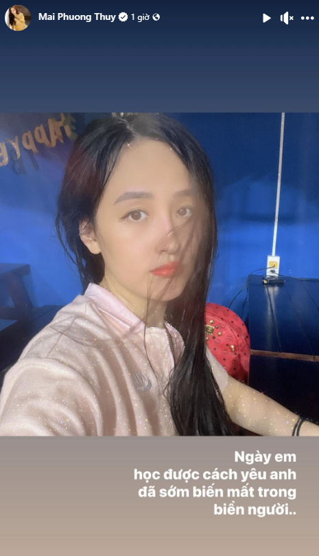Hoa hậu Mai Phương Thúy có dòng chia sẻ gây chú ý. Ảnh chụp màn hình