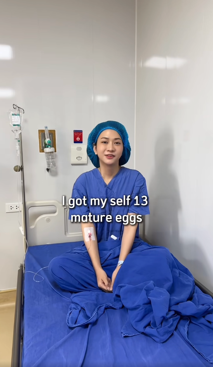 Lê Bống cho biết cô đã có được 13 trứng sau hành trình kiên nhẫn thực hiện. 