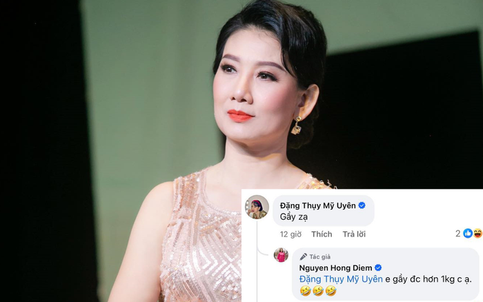 Hồng Diễm tiết lộ với 'mẹ chồng' rằng mình vừa giảm được 1 kg.