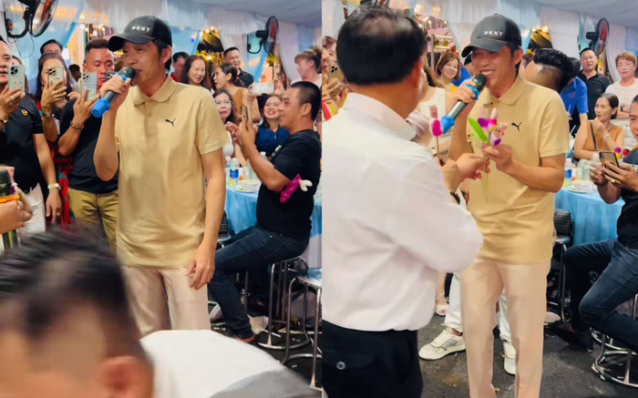 Hoài Linh đi hát đám tiệc, cười tươi khi được khách tặng tiền Ảnh 2