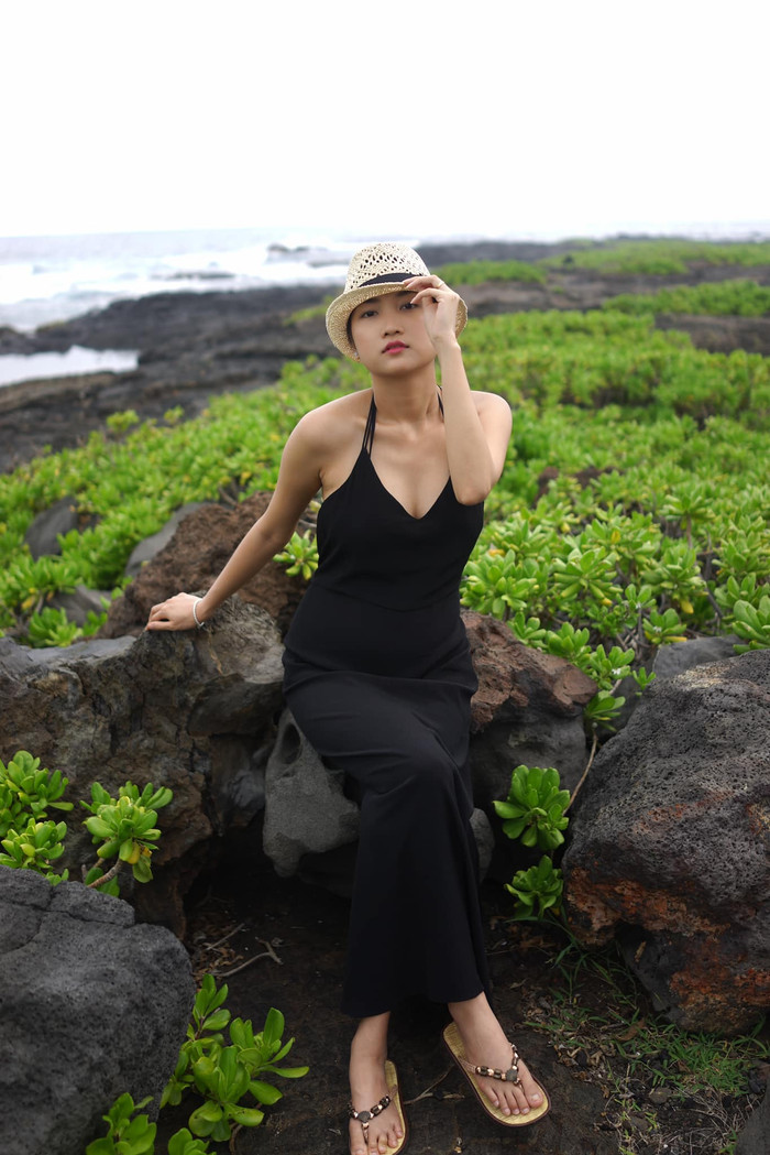 Bà xã Lam Trường khoe ảnh lúc mang thai được chồng chụp lại.