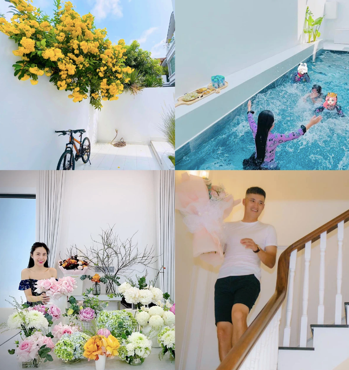 Biệt thự trắng ở Quận 7, TP.HCM - nơi gia đình Thuỷ Tiên và Công Vinh cùng con gái đang ở. 