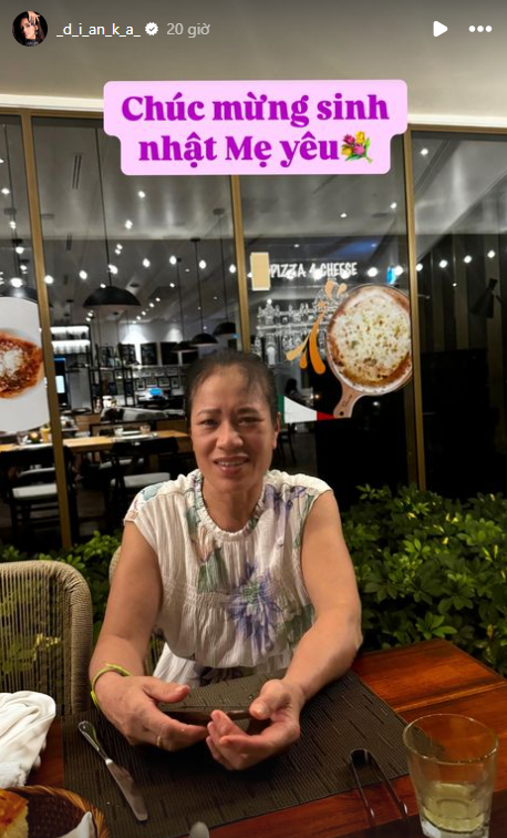 Vợ Bùi Tiến Dũng gửi lời sinh nhật đến mẹ chồng vì bận công tác xa. Ảnh chụp màn hình
