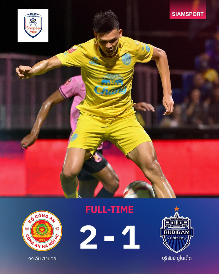CLB CAHN đã đánh bại Buriram 2-1 ở trận ra quân tại giải các CLB Đông Nam Á.