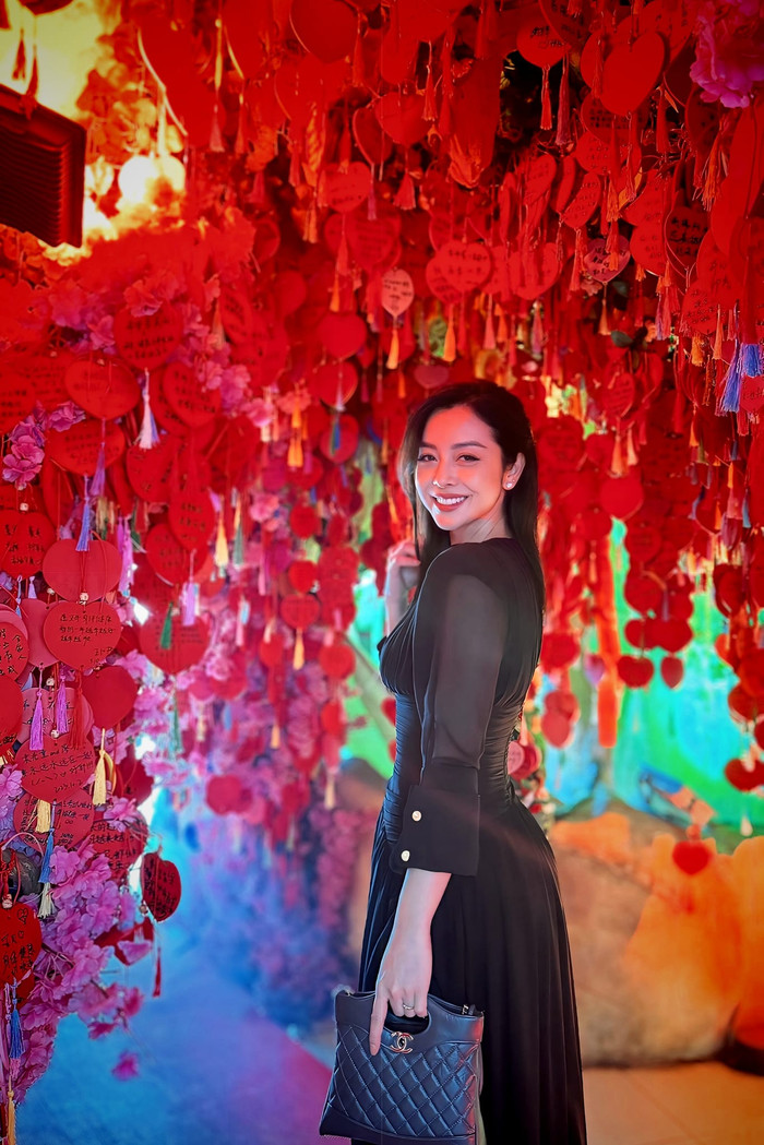 Jennifer Phạm liên tục tái sử dụng chiếc túi có giá 150 triệu đồng. Ảnh FBNV