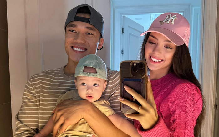 Thủ môn Bùi Tiến Dũng và con trai đón vợ lúc nửa đêm Ảnh 2