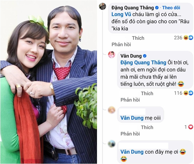 Bình luận giữa Vân Dung và Quang Thắng khiến khán giả thích thú.