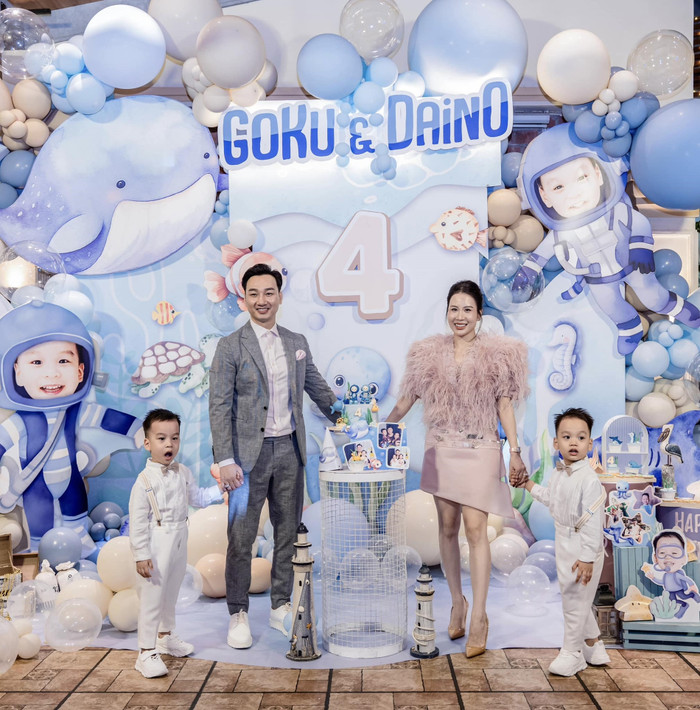 Vợ chồng Thành Trung có 1 cặp sinh đôi.