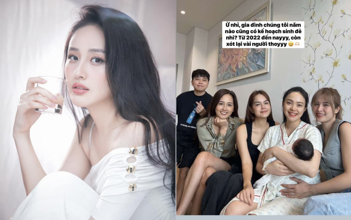 Mai Phương Thuý 'lạc lõng' trong hội chị em đã trải qua việc sinh nở. Ảnh: FBNV