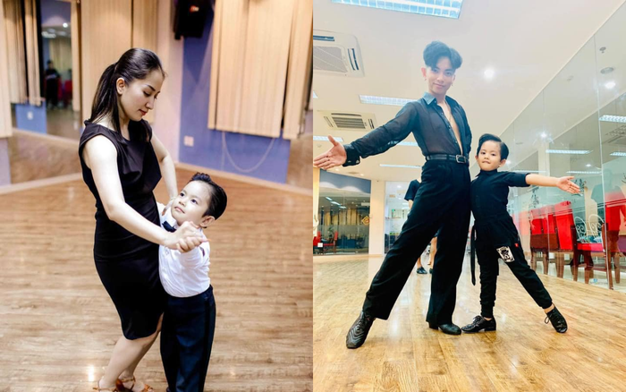 Khánh Thi - Phan Hiển truyền lửa cho con ngay từ khi còn nhỏ. Ảnh: FBNV