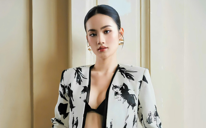 Hoa hậu Ý Nhi phóng khoáng với mốt bratop Ảnh 2