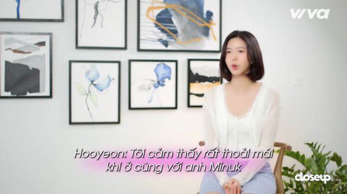 Hooyeon đã có những trải lòng khi được ở cạnh Minuk.