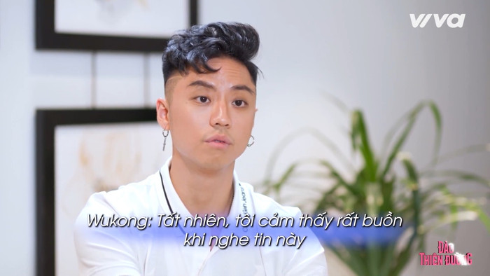 Wukong cảm thấy sốc và buồn khi biết anh trong top 2 chàng trai có khả năng bị loại.