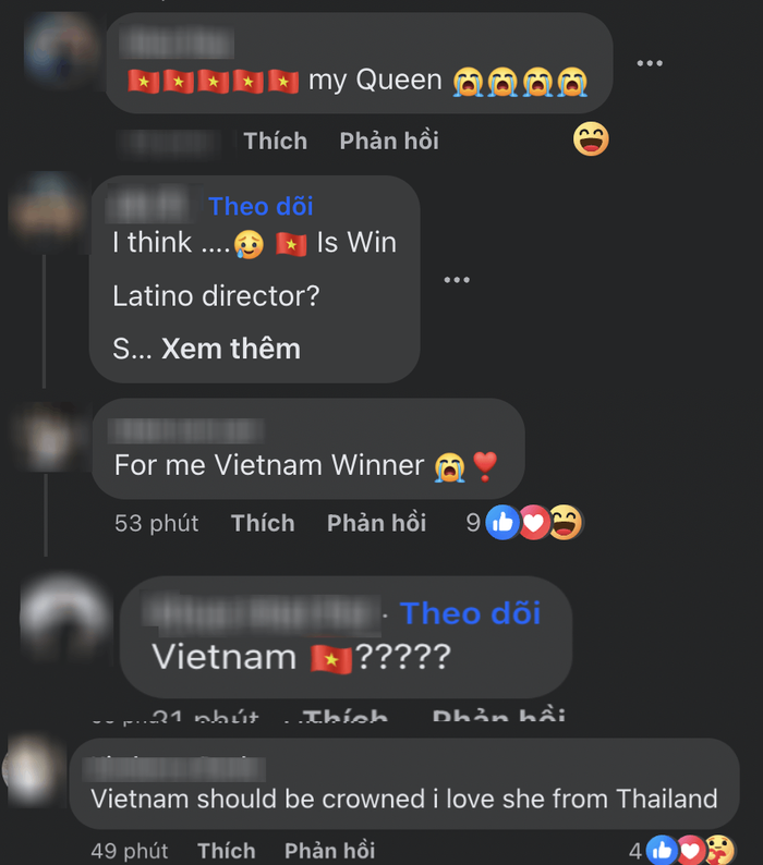 Một số người Thái Lan tỏ ra tiếc nuối khi Tường San chỉ dừng chân ở Á hậu 2. 