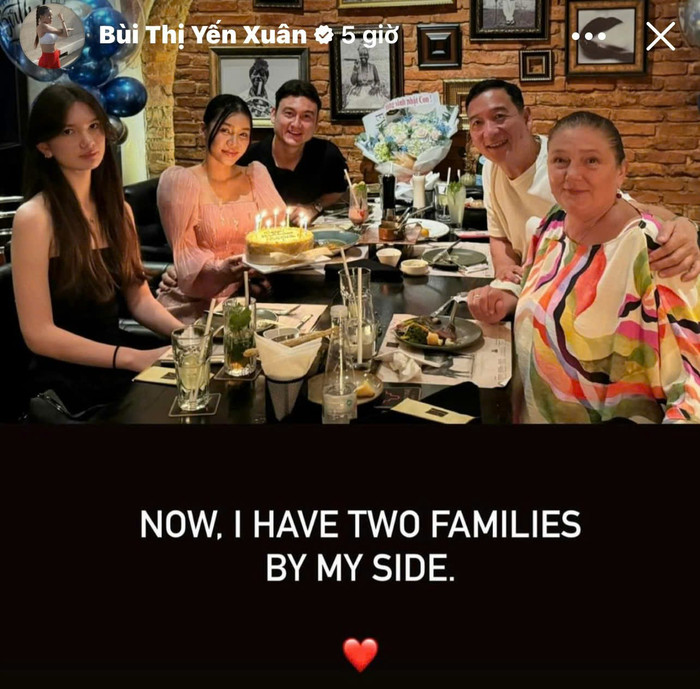 Yến Xuân đón sinh nhật cùng gia đình chồng.