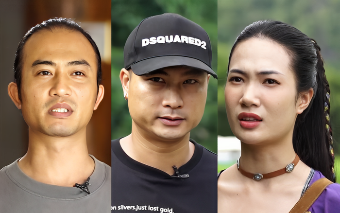 Doãn Quốc Đam, Duy Hưng, Thanh Huế (từ trái sang) giới thiệu phim mới.