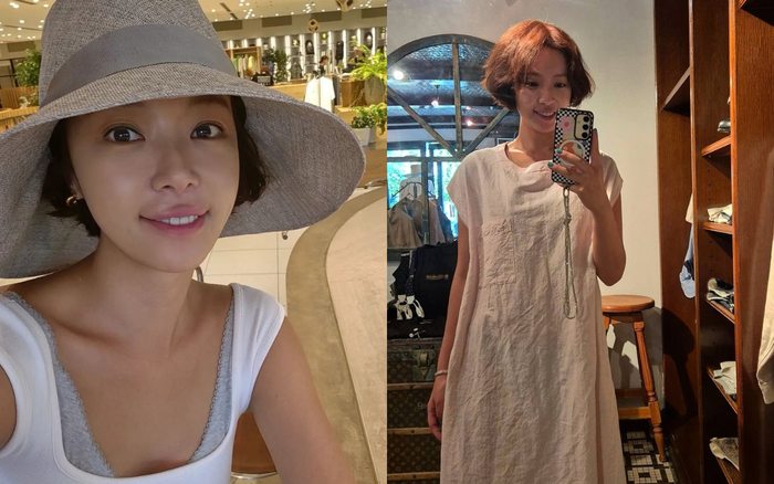 Hwang Jung Eum thoải mái ăn diện, không trang điểm đập trong chuyến đi chơi. Ảnh: Instagram jungeum84
