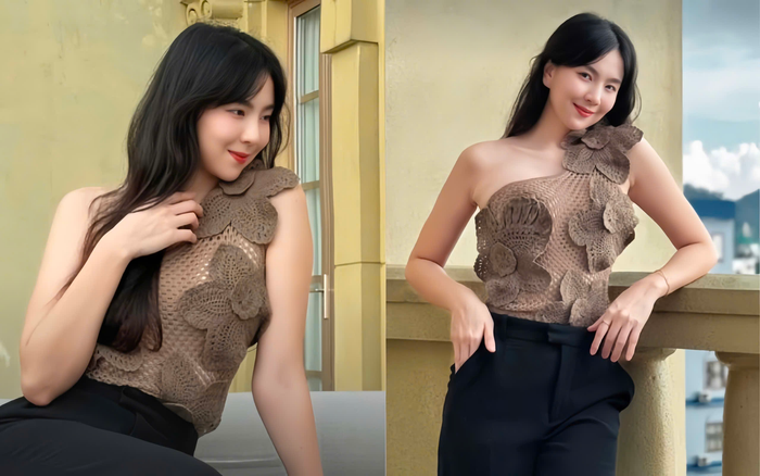 MC Mai Ngọc đổi phong cách thời trang khi đến địa điểm mới. Ảnh: Instagram maingoc