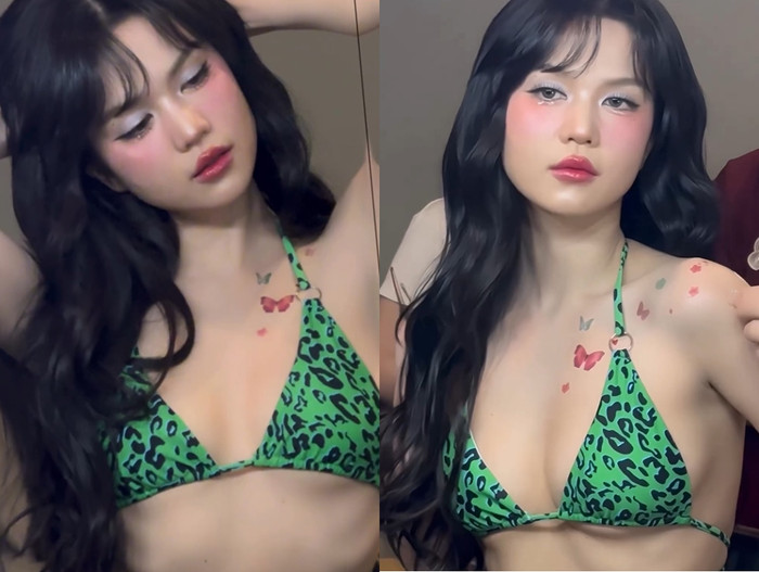 Ngọc Trinh quyến rũ hơn với những hình xăm nhỏ nhắn. Ảnh chụp màn hình