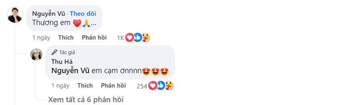 Long Vũ tinh tế để lại bình luận động viên bạn diễn Đi giữa trời rực rỡ. 