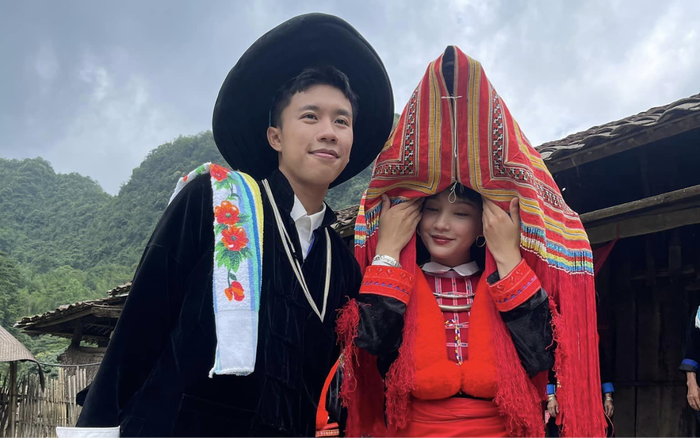 Phân đoạn Long Vũ và Thu Hà Ceri thực hiện đám cưới truyền thống của người Dao được nhiều khán giả yêu thích. Ảnh: FBNV