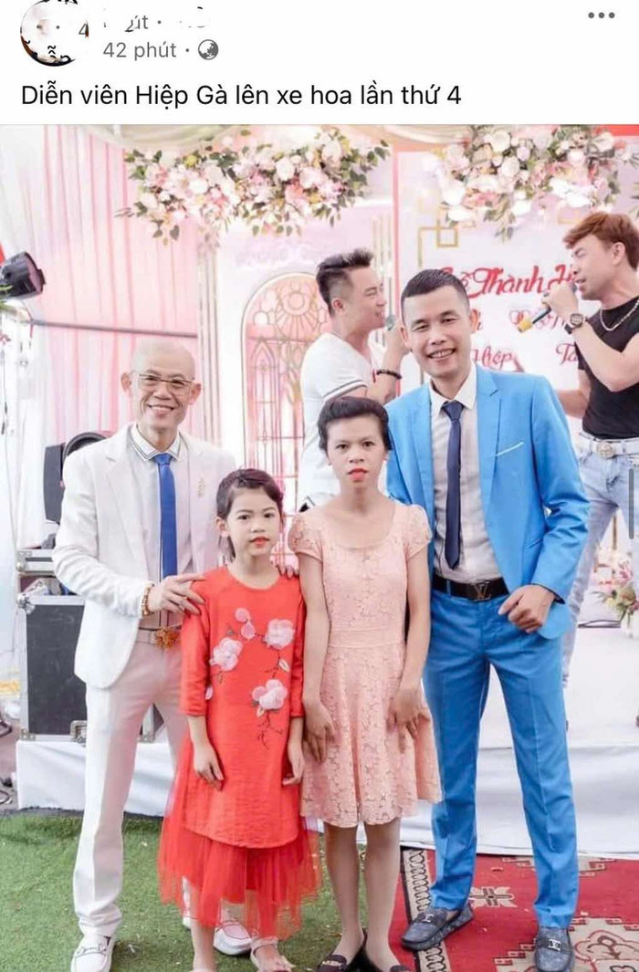 Bức ảnh lan truyền Hiệp Gà làm đám cưới lần 4. 