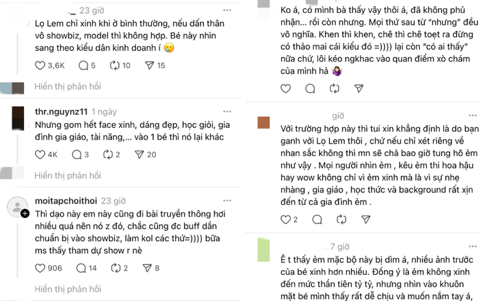 Cư dân mạng đang bàn tán vô cùng sôi nổi về ý kiến chê bai nhan sắc của ái nữ nhà Quyền Linh. Ảnh: Chụp màn hình