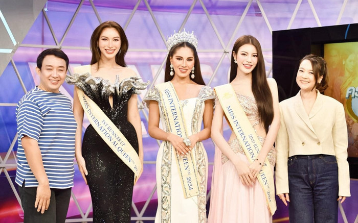 Á hậu Tường San liên tục lên sóng truyền hình Thái Lan Ảnh 2