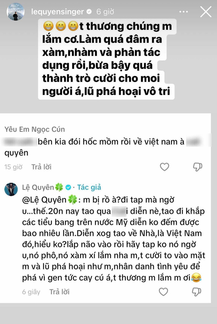 Lệ Quyên chửi nhau cực căng với dân mạng Ảnh 2