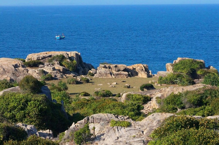 Đến đảo Cù Lao Mái Nhà, các bạn sẽ choáng ngợp trước thiên nhiên hùng vĩ, non nước hữu tình. Hoang đảo không một bóng người, rừng cây bãi đá rêu phong phủ kín tựa như một bức tranh của vùng đất tách biệt thế giới.