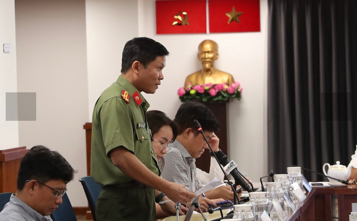 Thượng tá Nguyễn Thăng Long, Phó Trưởng Phòng Tham mưu - Công an TP HCM, thông tin về việc chơi xổ số Labubu đang rầm rộ trên mạng.