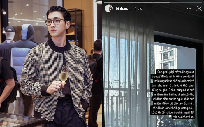 Bình An trầm ngâm khi kể về câu chuyện đã qua. Ảnh: Instagram binhan._