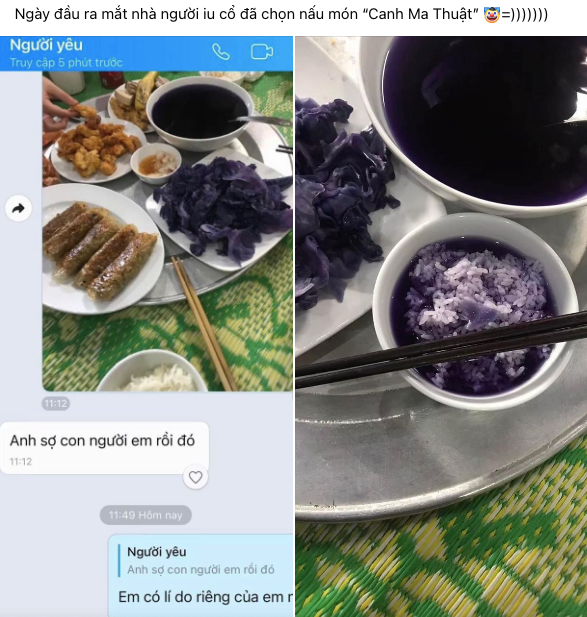 Bài đăng hình ảnh về món canh ma thuật của cô gái trong ngày đầu ra mắt nhà người yêu gây chú ý trên mạng xã hội