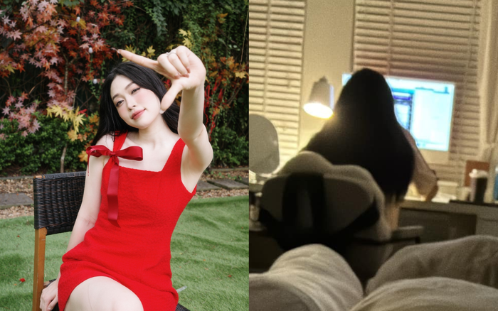 Á hậu Phương Nga không ngần ngại thức khuya, dậy sớm để làm việc. Ảnh: FBNV