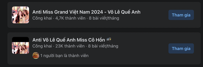 Hội nhóm antifan của Võ Lê Quế Anh 'mọc lên như nấm'.
