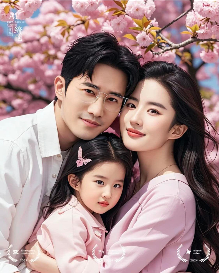 Ảnh nhà 3 người Lưu Diệc Phi gây sốt mxh: Ông xã cực điển trai, con gái như bản sao nhí của mẹ Ảnh 1