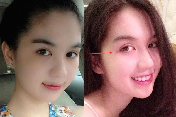 Ngoài ra, khán giả còn khẳng định Ngọc Trinh đã phẫu thuật cắt khóe mắt giúp 'cửa sổ tâm hồn' trở nên to tròn, thu hút hơn. 