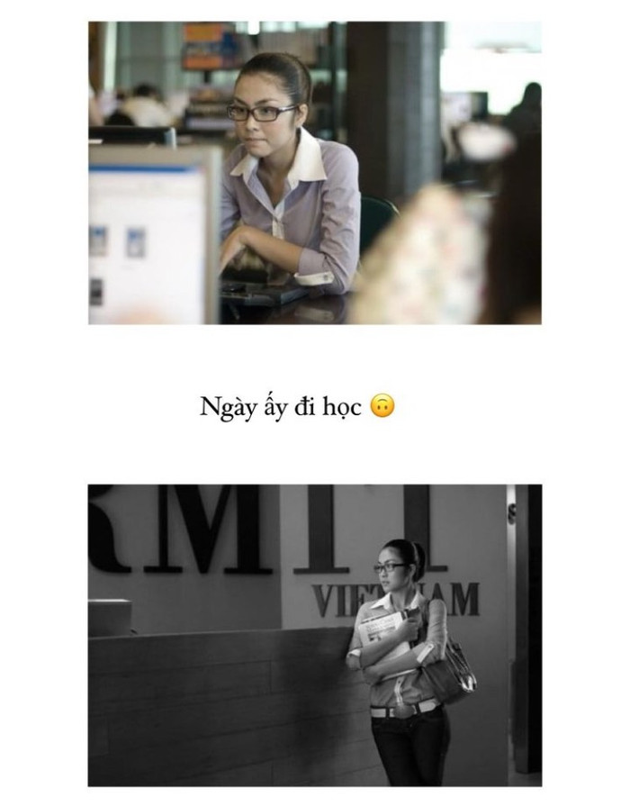 Tăng Thanh Hà đăng tải thước ảnh cũ, thuở còn cắp sách đến trường. So với hiện tại, gương mặt của nữ diễn viên không có quá nhiều khác biệt. 'Ngọc nữ màn ảnh' ghi điểm với sống mũi cao, làn da mịn màng bất chấp chất lượng ảnh thiếu rõ nét.