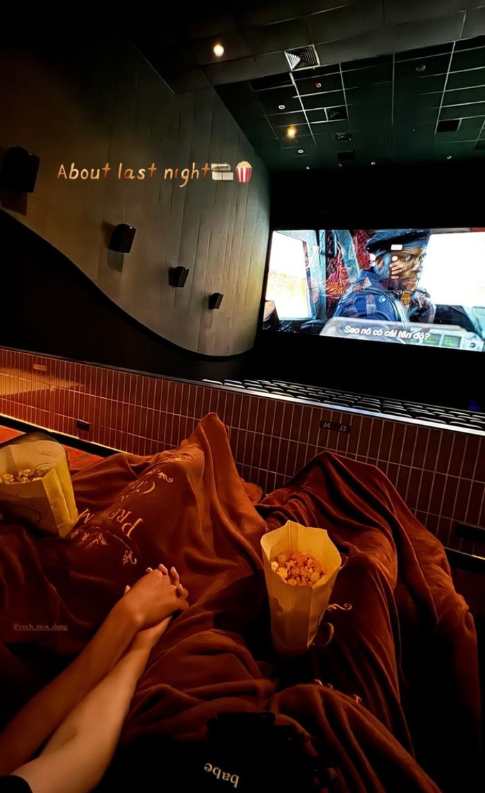 Vợ chồng Dianka Zakhidova - Bùi Tiến Dũng 'đánh lẻ', đi xem phim hâm nóng tình cảm.